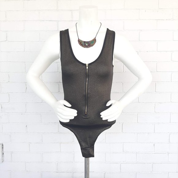 Vintage Metallic Gold Body Suit - Picture 4 of 6